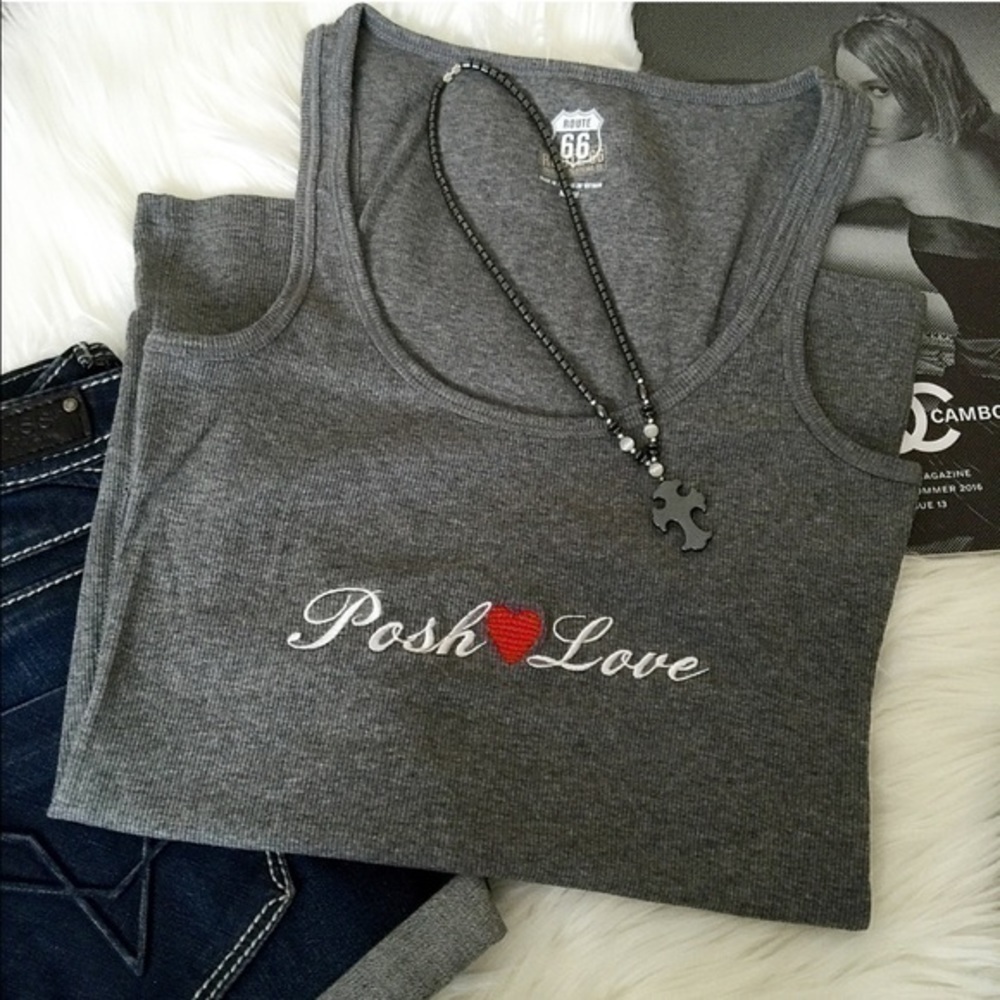 POSH❤️LOVE Embroidered Tank Top. Price firm.